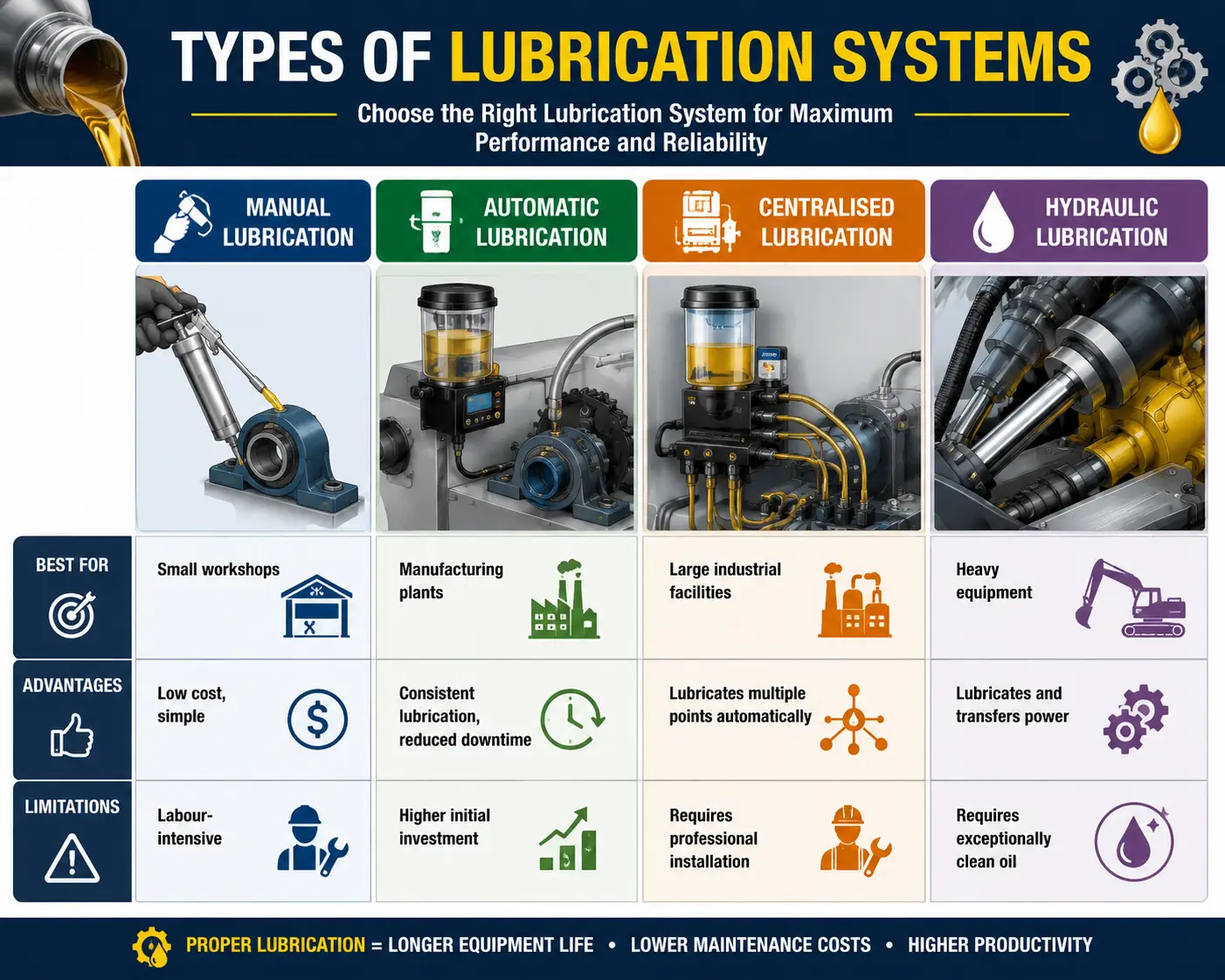 Machinery Lubrication System Comparison