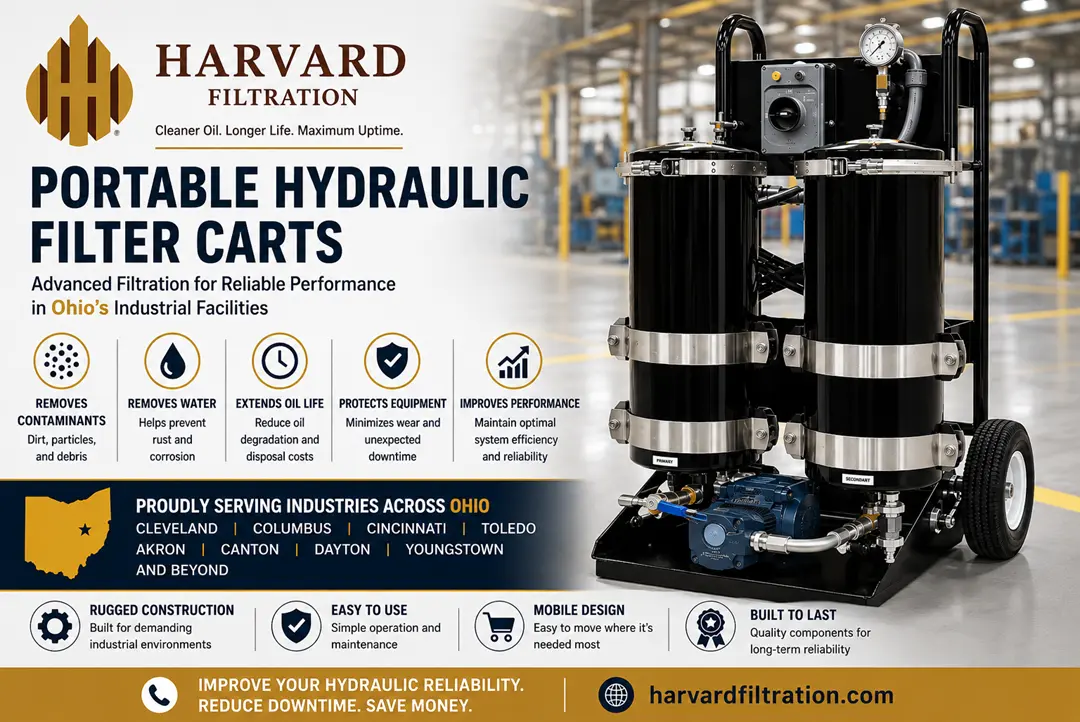 Portable Hydraulic Filter Carts in Ohio: Reduce Downtime & Extend Hydraulic Oil Life